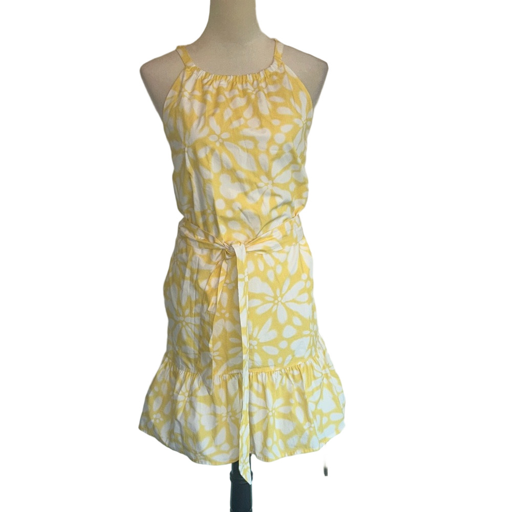 Banana Republic: Yellow Floral Halter Dress: Size Small